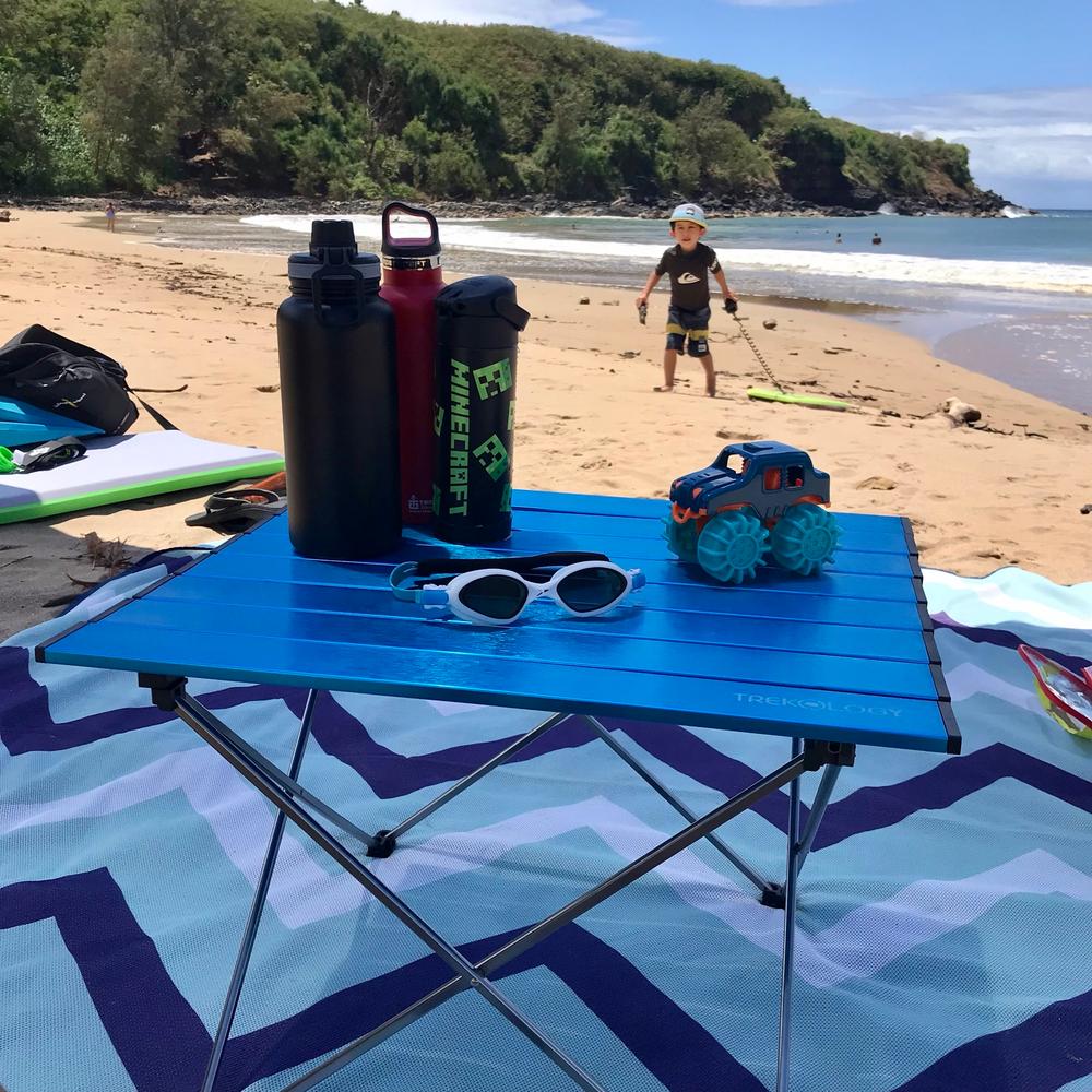 Medium TALU Portable Camping Table with Aluminum Table Top TREKOLOGY