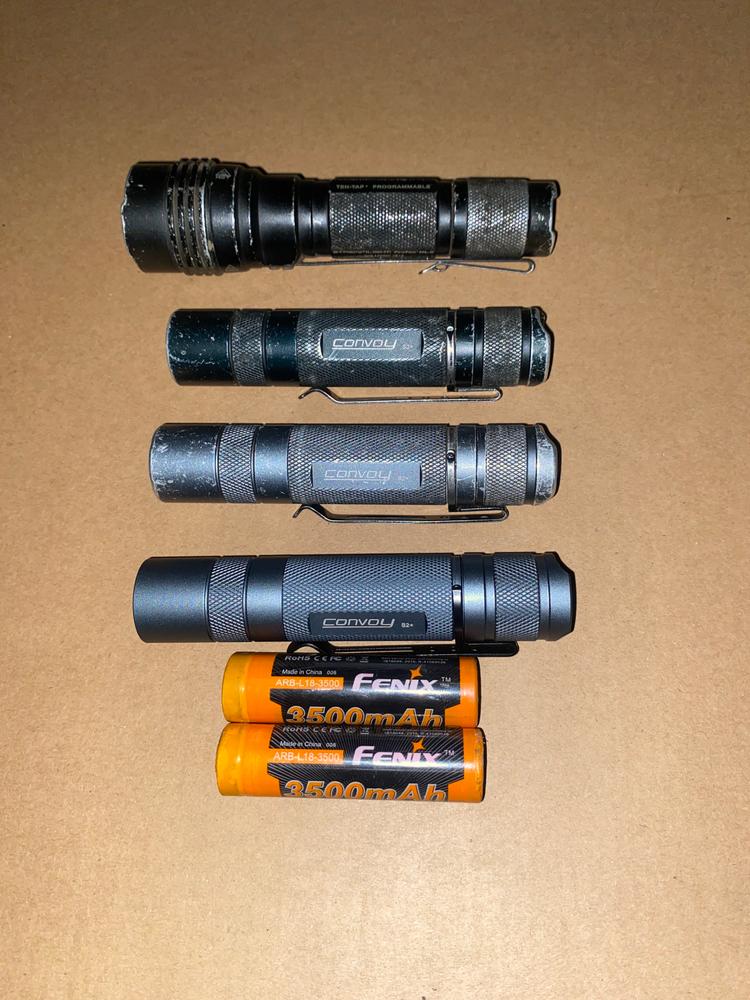 Fenix ARB-L18-3500 18650 3500mAh 3.6V Protected Lithium Ion Button Top Battery - Customer Photo From Kevin
