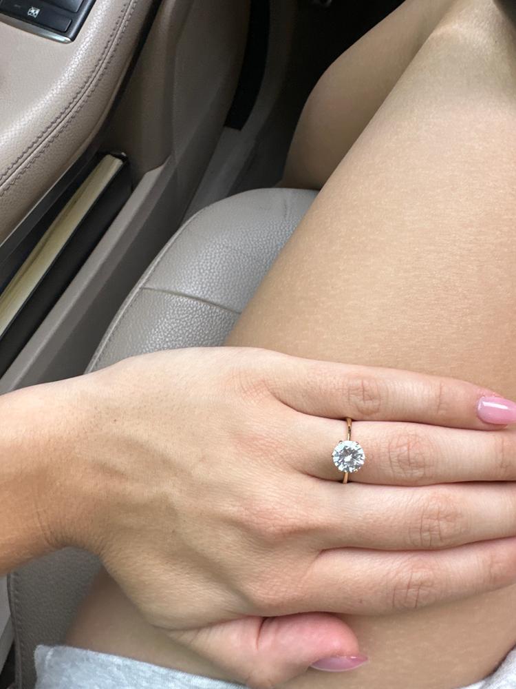 1.25CT 6 Prong AAA CZ Solitaire Engagement Ring .925Sterling Silver - Customer Photo From Jessica Simonovich