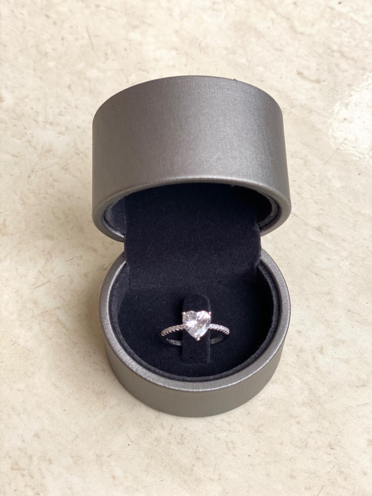 2.5CT Red Heart Solitaire AAA CZ Engagement Ring .925Sterling Silver - Customer Photo From Vera Nsingani