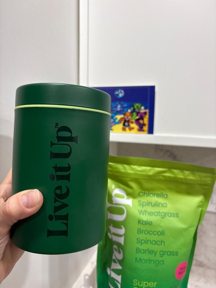 Greens Powder Canister – Airtight Storage for Daily Greens - Customer Photo From Michele J.
