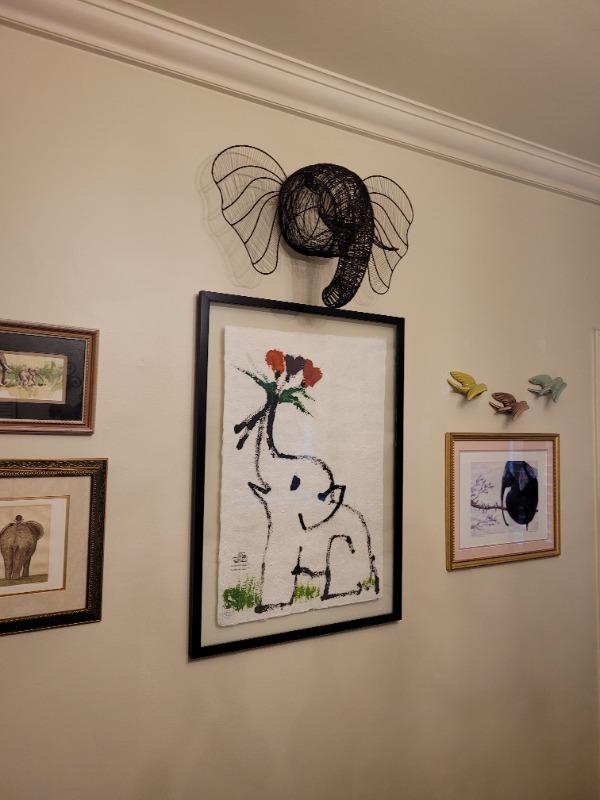 Wire Elephant Wall Mount Head - Customer Photo From Anonymous