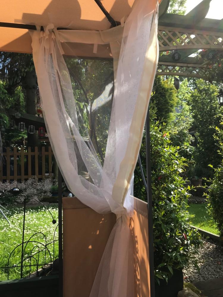 Side Panel Set for 2.5m or 3m Patio Gazebo - Set of 4 - Mosquito Net (Mesh) Universal - Customer Photo From Stuart Golder
