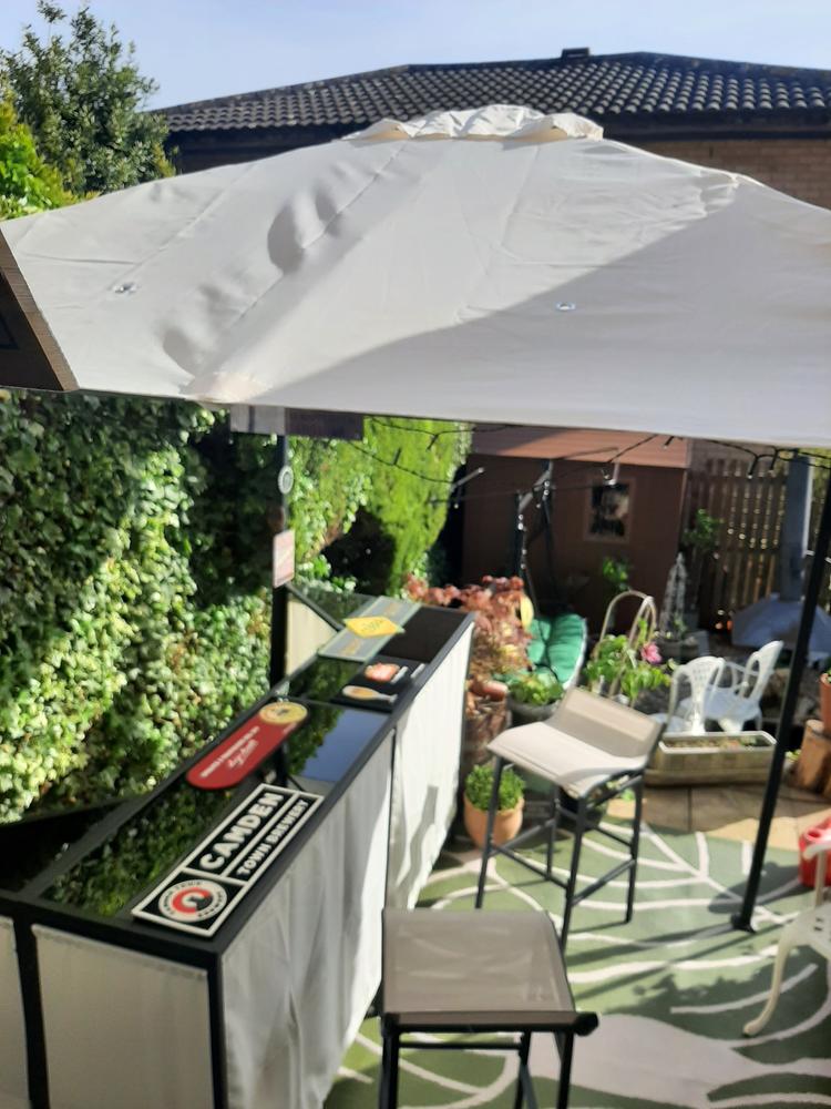 Canopy for 2.4m x 2.4m The Range Bar Patio Gazebo - Single Tier - Customer Photo From Terence Charles Cordery