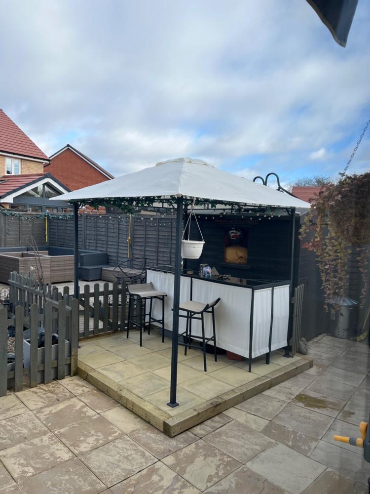 Canopy for 2.4m x 2.4m The Range Bar Patio Gazebo - Single Tier - Customer Photo From Anonymous