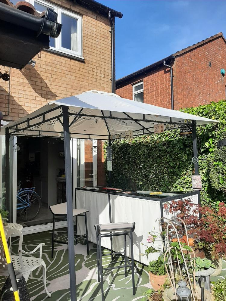 Canopy for 2.4m x 2.4m The Range Bar Patio Gazebo - Single Tier - Customer Photo From Terence Charles Cordery