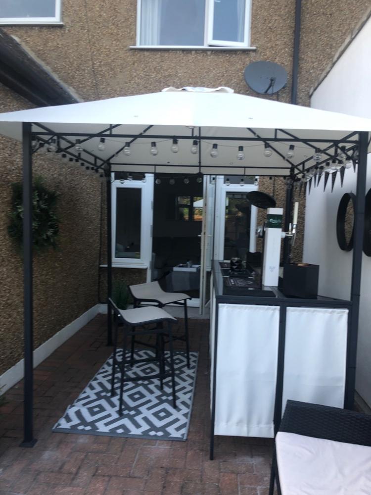 Canopy for 2.4m x 2.4m The Range Bar Patio Gazebo - Single Tier - Customer Photo From Sarah Clark