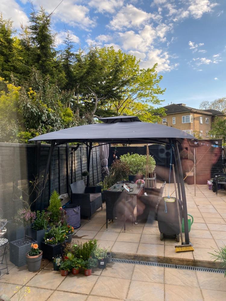 Canopy for 3m JTF Burano Patio Gazebo (327cm Actual Width) - Two Tier - Customer Photo From stephen aplin