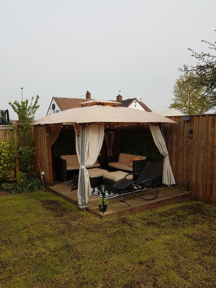 Canopy for 3m JTF Burano Patio Gazebo (327cm Actual Width) - Two Tier - Customer Photo From Peter Whitehead