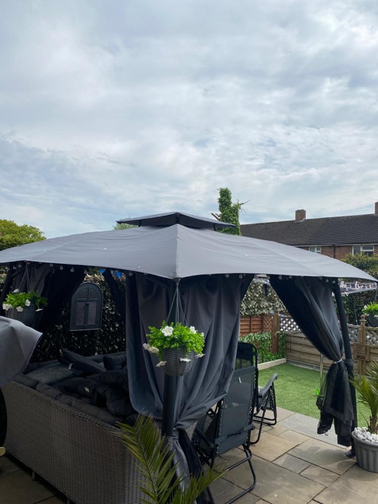 Canopy for 3m JTF Burano Patio Gazebo (327cm Actual Width) - Two Tier - Customer Photo From Rory Simpson