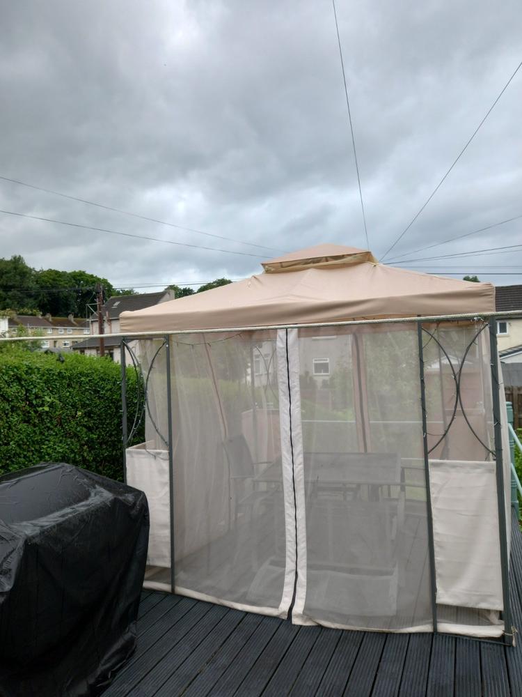 Canopy for 2.5m x 2.5m B&M Original Gazebo Company Patio Gazebo - Two Tier - Customer Photo From Wilma Findlay