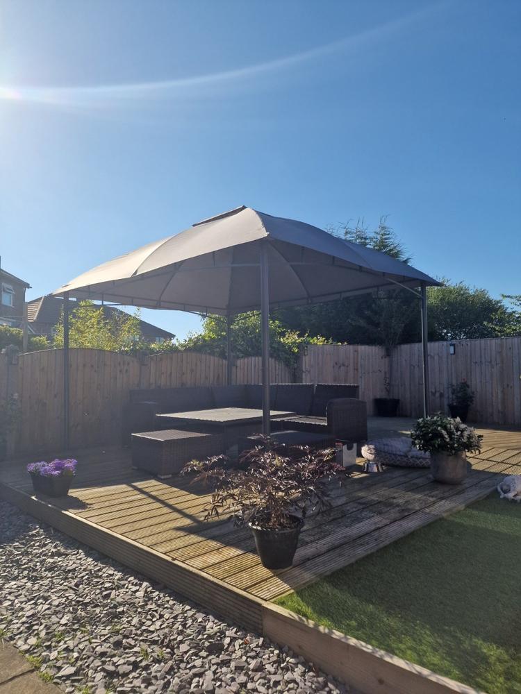 Canopy for 3m x 3.6m Homebase Dome Patio Gazebo - Two Tier - Customer Photo From Richard Jagger