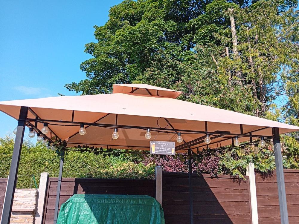 Canopy for 2.4m x 2.4m Aldi Gardenline Bar Patio Gazebo - Two Tier - Customer Photo From Ann Shaw