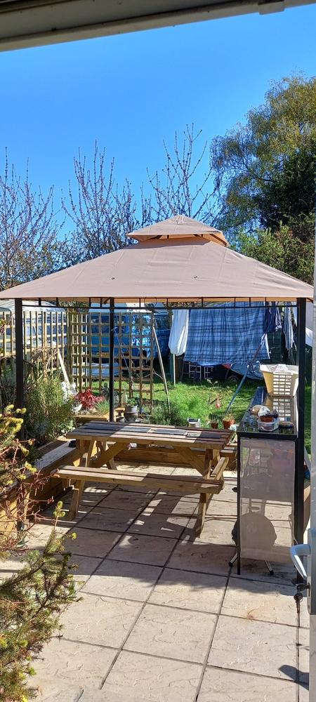 Canopy for 2.4m x 2.4m Aldi Gardenline Bar Patio Gazebo - Two Tier - Customer Photo From Anonymous