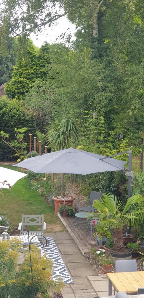 Canopy for 3.46m Round B&Q Blooma Mallorca Cantilever Overhanging Parasol/Umbrella - 8 Spoke - Customer Photo From Jeremy Craven