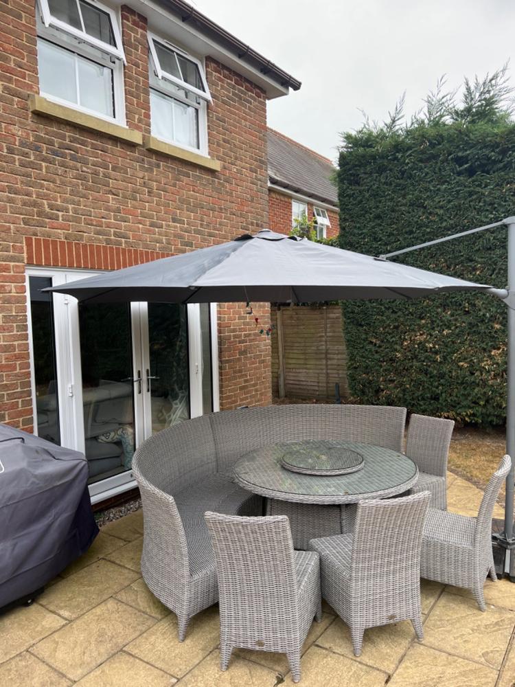 Canopy for 3.46m Round B&Q Blooma Mallorca Cantilever Overhanging Parasol/Umbrella - 8 Spoke - Customer Photo From Anonymous