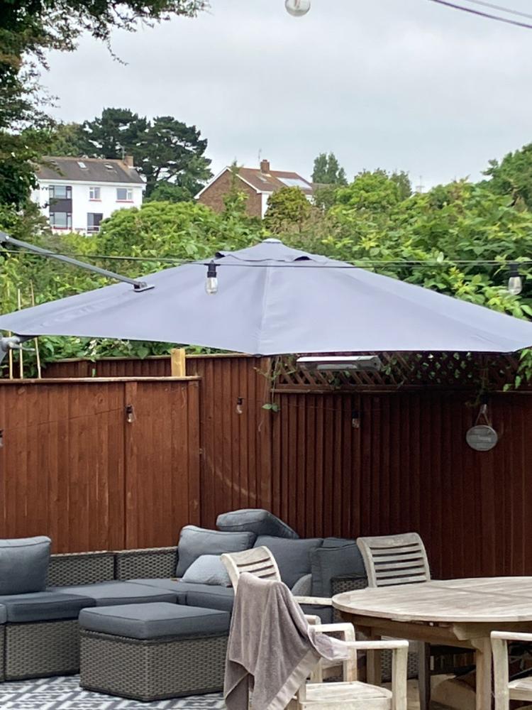 Canopy for 3.46m Round B&Q Blooma Mallorca Cantilever Overhanging Parasol/Umbrella - 8 Spoke - Customer Photo From Barry Beatson