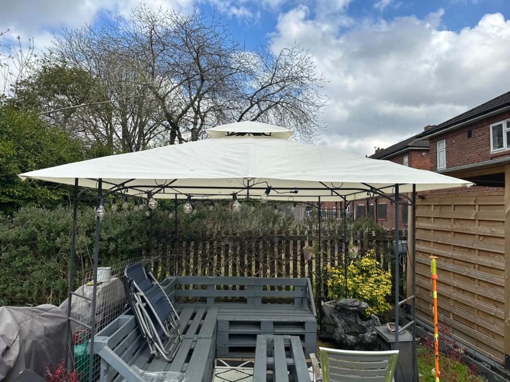 Canopy for 2.9m x 2.9m Aldi Gardenline Decorative Patio Gazebo - Two Tier - Customer Photo From Tony Ripley