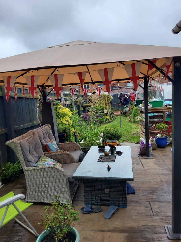 Canopy for 3m x 3m Camelot Full Steel Patio Gazebo - Single Tier - Customer Photo From Geoff Payne