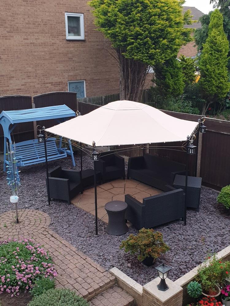 Canopy for 4m Hexagonal Patio Gazebo - Single Tier - Customer Photo From Andy G.