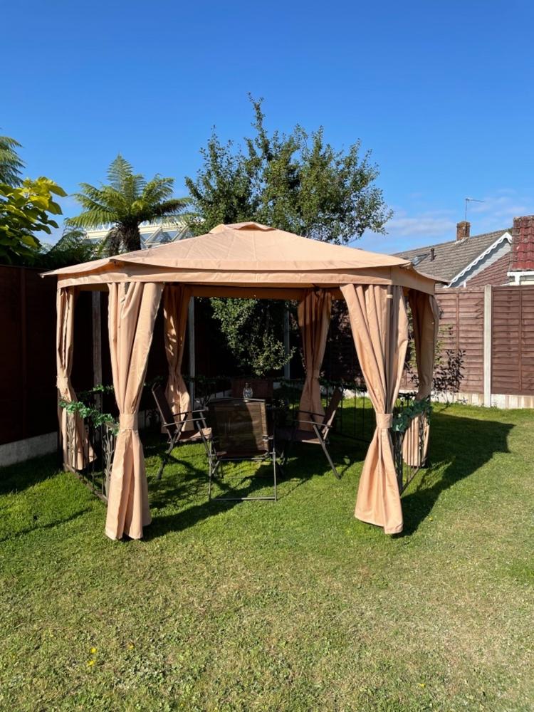 Canopy for 4m Hexagonal Patio Gazebo - Single Tier - Customer Photo From Nicola Dunn