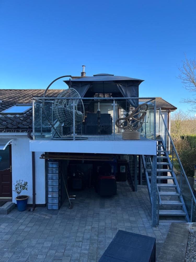 Side Panel Set for 3m x 3m Homebase Lucca Gazebo (262cm Curtain Width) - Set of 4 - Customer Photo From G BRESLIN