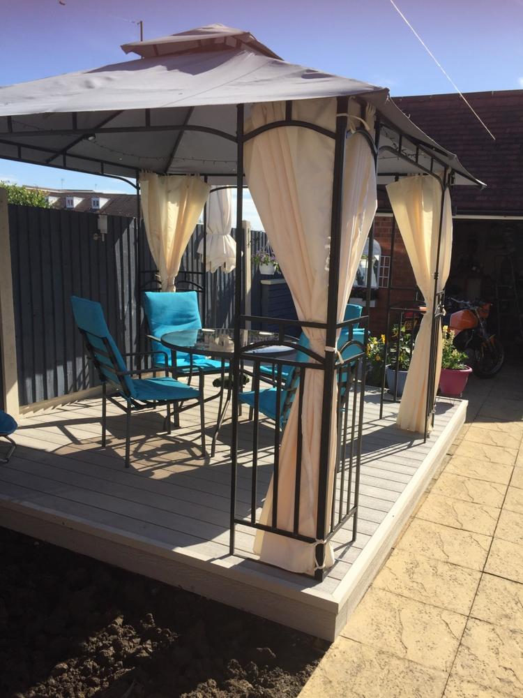 Side Panel Set for 3m x 3m Patio Gazebo (262cm Curtain Width) - Set of 4 - Customer Photo From Anonymous