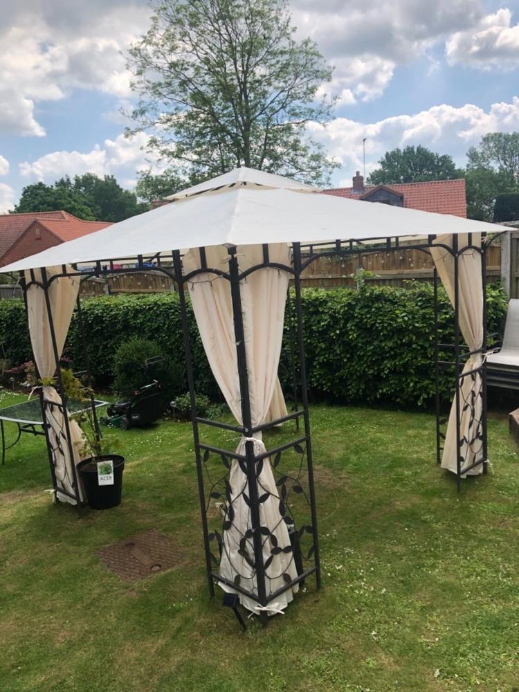 Side Panel Set for Homebase Lucca 3m Gazebo (262cm Curtain Width) - Set of 4 - Customer Photo From Robert Coulling