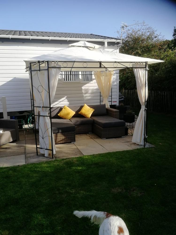 Side Panel Set for 3m x 3m Patio Gazebo (270cm Curtain Width) -  Set of 4 - Customer Photo From James Gray