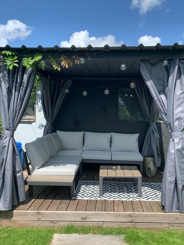 Side Panel Set for 3m x 3m Camelot Full Steel Patio Gazebo (270cm Curtain Width) -  Set of 4 - Customer Photo From Allison Wood