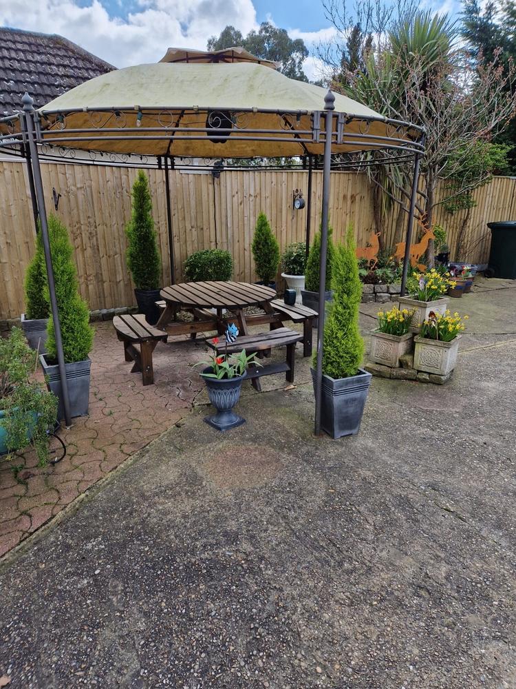 Canopy for 3.5m Regency Round Patio Gazebo - Two Tier - Customer Photo From Andrew Homer