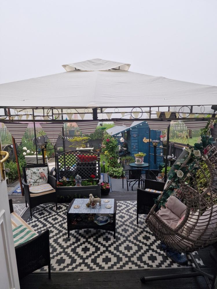 Canopy for 3m x 3m Homebase Lucca Patio Gazebo - Two Tier - Customer Photo From Margaret Irvine