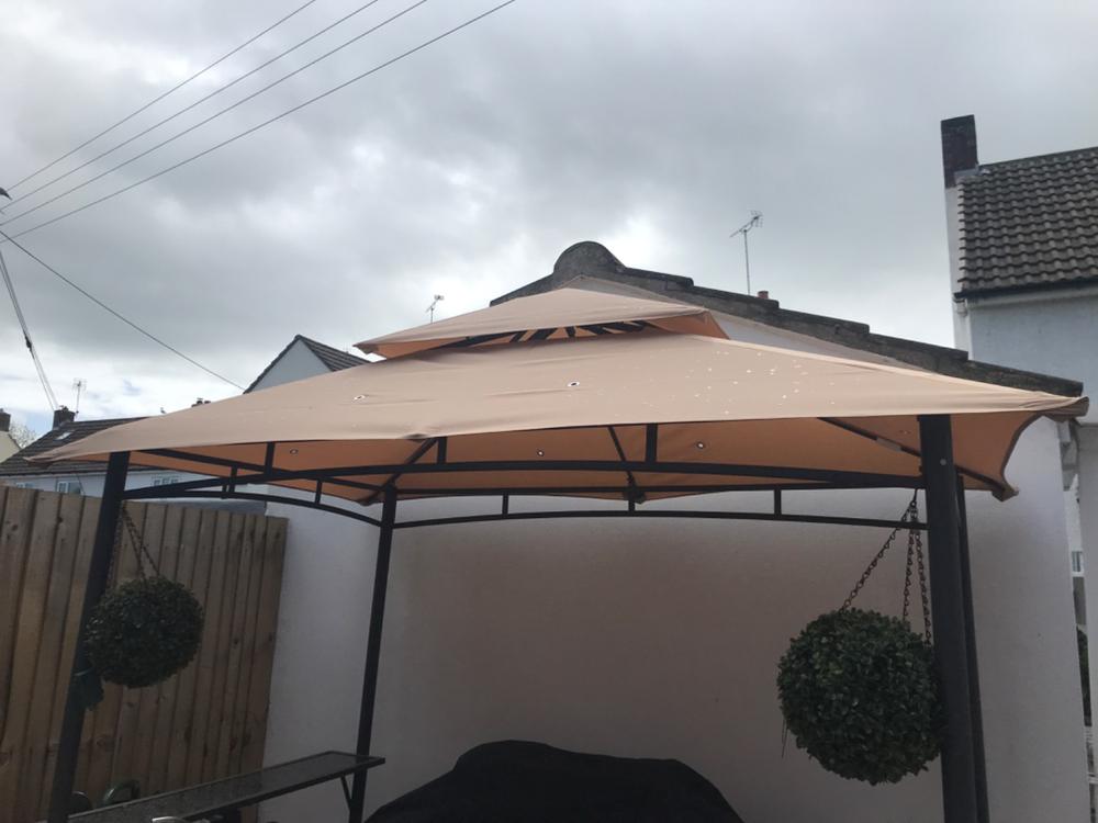 Canopy for 2.5m x 1.5m B&Q Rowlinson Roma Patio Gazebo - Two Tier - Customer Photo From Alan Baird