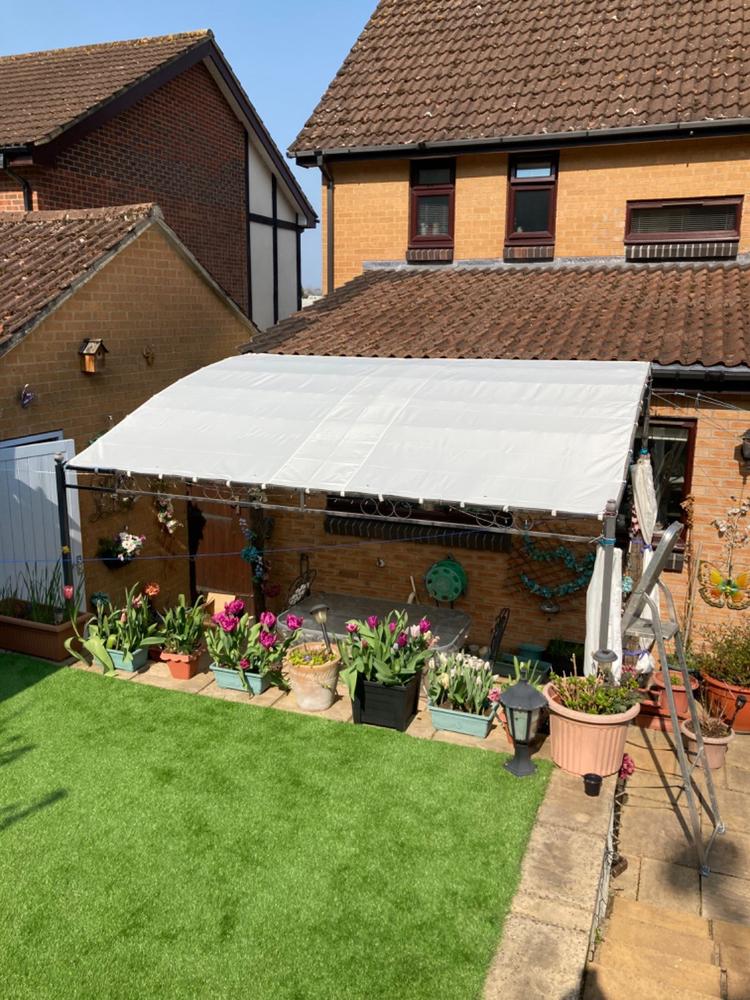 Canopy for 3.5m x 2.5m Patio Gazebo (341cm Actual Width) - Wall Mounted - Customer Photo From Martyn Perks