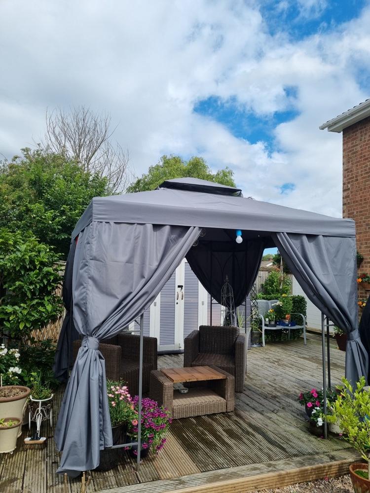 Side Panel Set for 2.5m x 2.5m Patio Gazebo - Set of 4 - Universal - Customer Photo From Anonymous