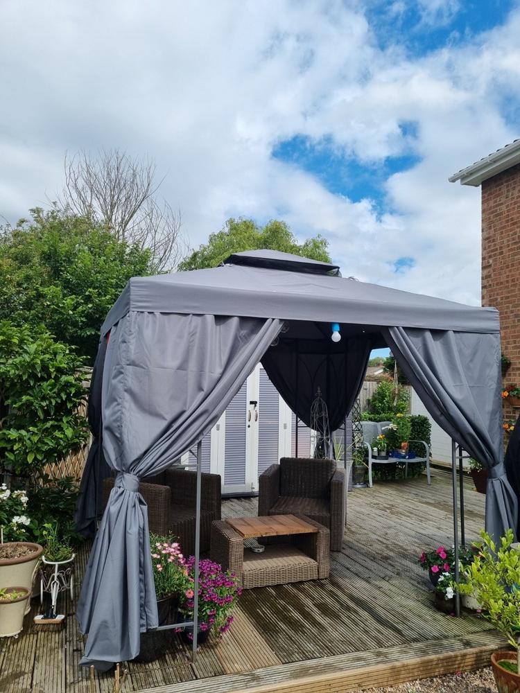 Side Panel Set for 2.5m x 2.5m Patio Gazebo - Set of 4 - Universal - Customer Photo From Anonymous