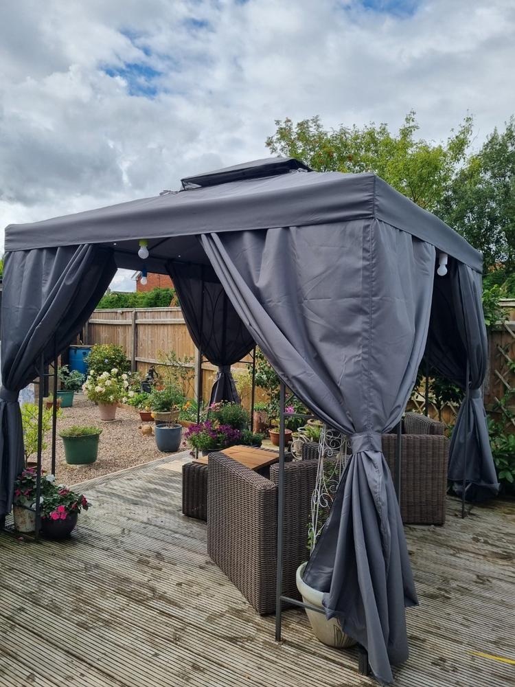 Side Panel Set for 2.5m x 2.5m Patio Gazebo - Set of 4 - Universal - Customer Photo From Anonymous