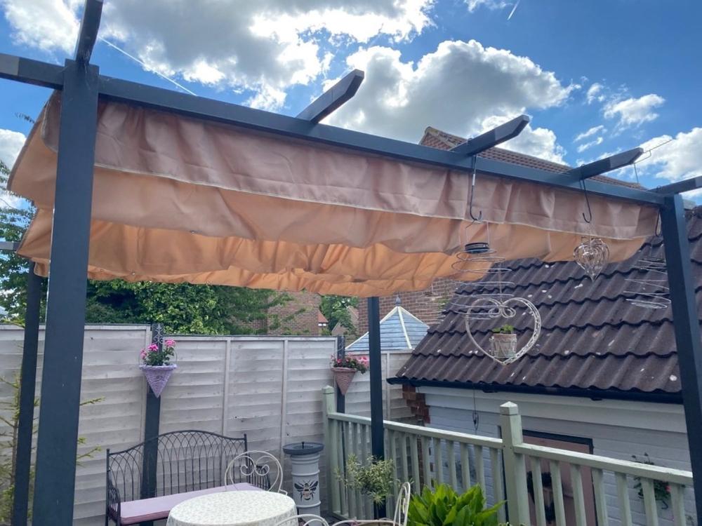 Canopy for 3.3m x 3m Retractable Rowlinson St Tropez Patio Gazebo - Wall Mounted - Customer Photo From Nikki Britton