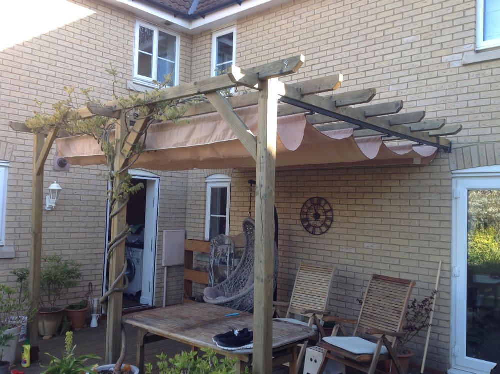 Canopy for 3.3m x 3m Retractable Patio Gazebo - Wall Mounted - Customer Photo From DAVID WILSON