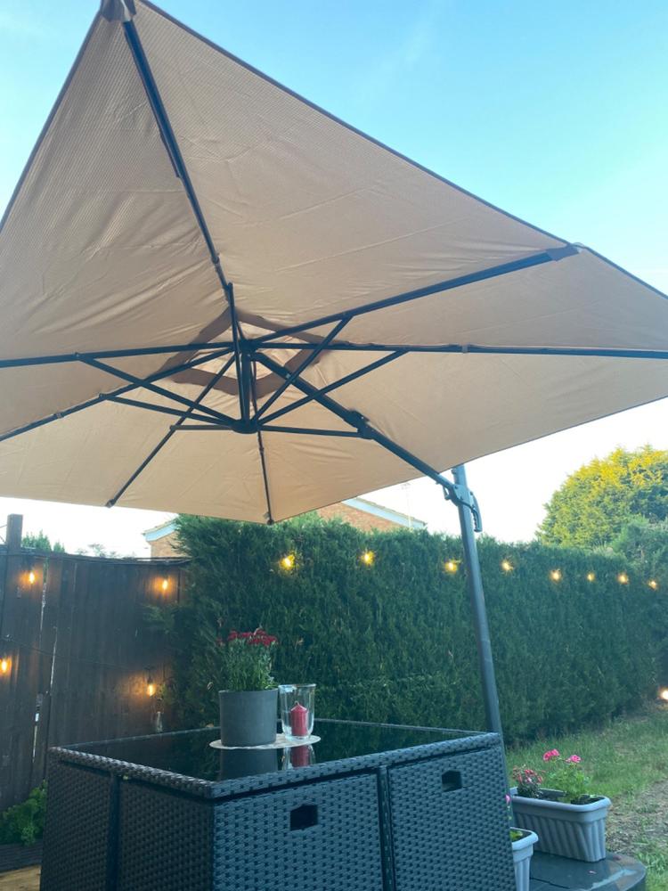 Canopy for 3.3m x 2.4m Rectangular Cantilever Parasol/Umbrella - 8 Spoke - Customer Photo From Anonymous