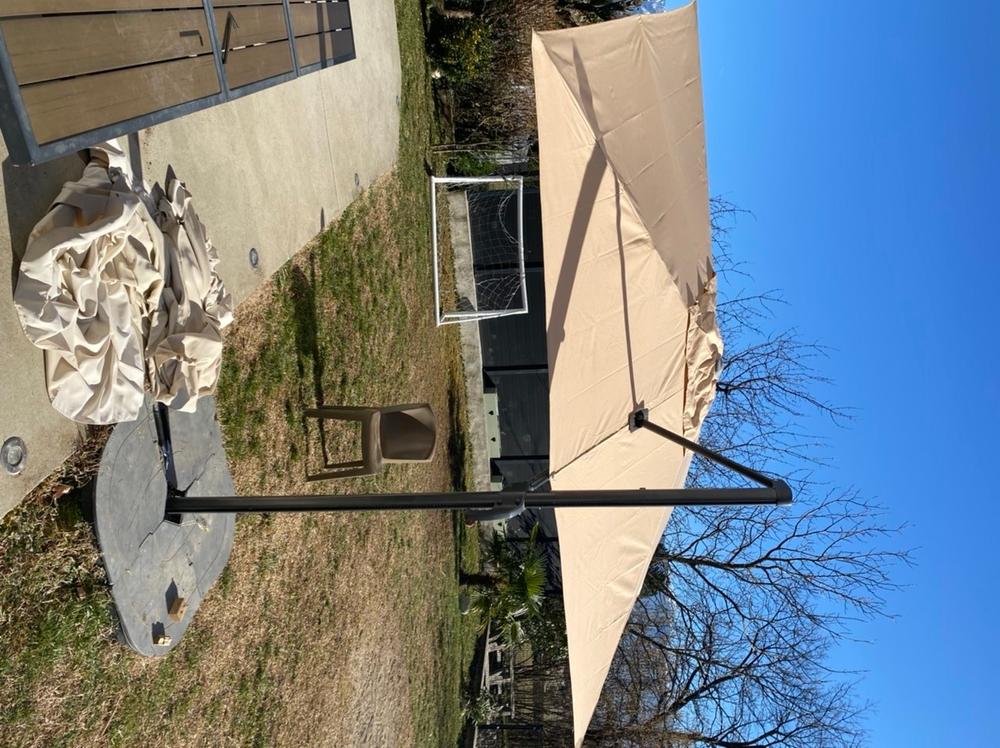 Canopy for 3.3m x 2.4m Ikea Seglaro Rectangular Cantilever Parasol/Umbrella - 8 Spoke - Customer Photo From Franck