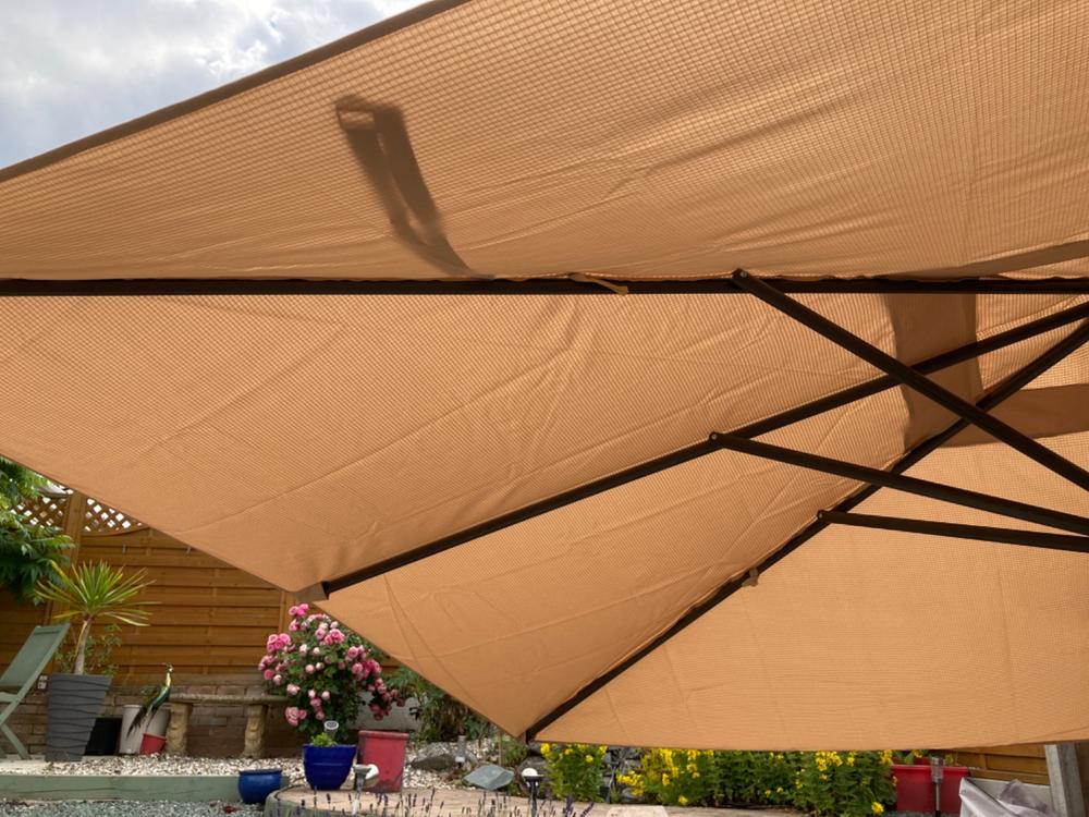 Canopy for 3.3m x 2.4m Rectangular Cantilever Parasol/Umbrella - 8 Spoke - Customer Photo From Julie Sanders