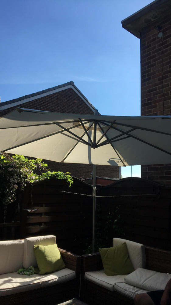 Canopy for 3m Round Cantilever Parasol/Umbrella - 8 Spoke - Customer Photo From Jean Broadley