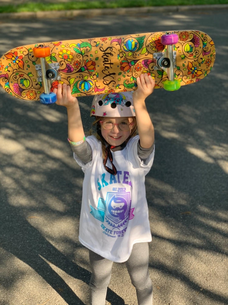 SkateXS Flowers Beginner Complete Skateboard for Kids - Customer Photo From Lauren Powers