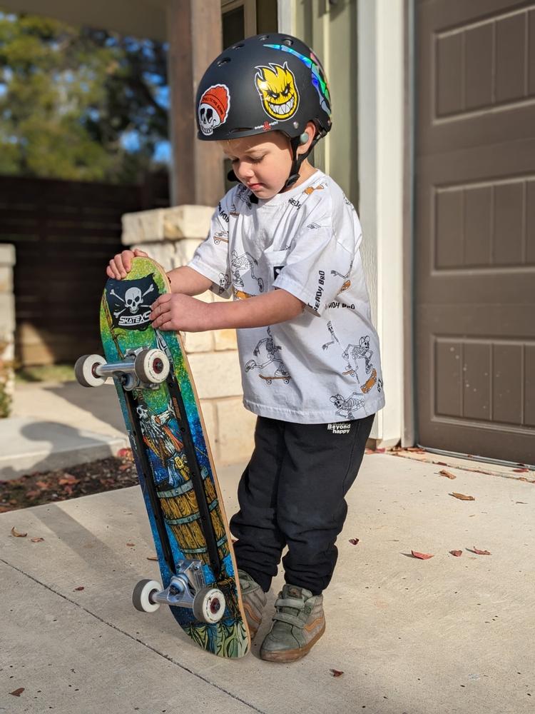 SkateXS Pirate Pro Complete Skateboard for Kids - Customer Photo From Riley Juliar