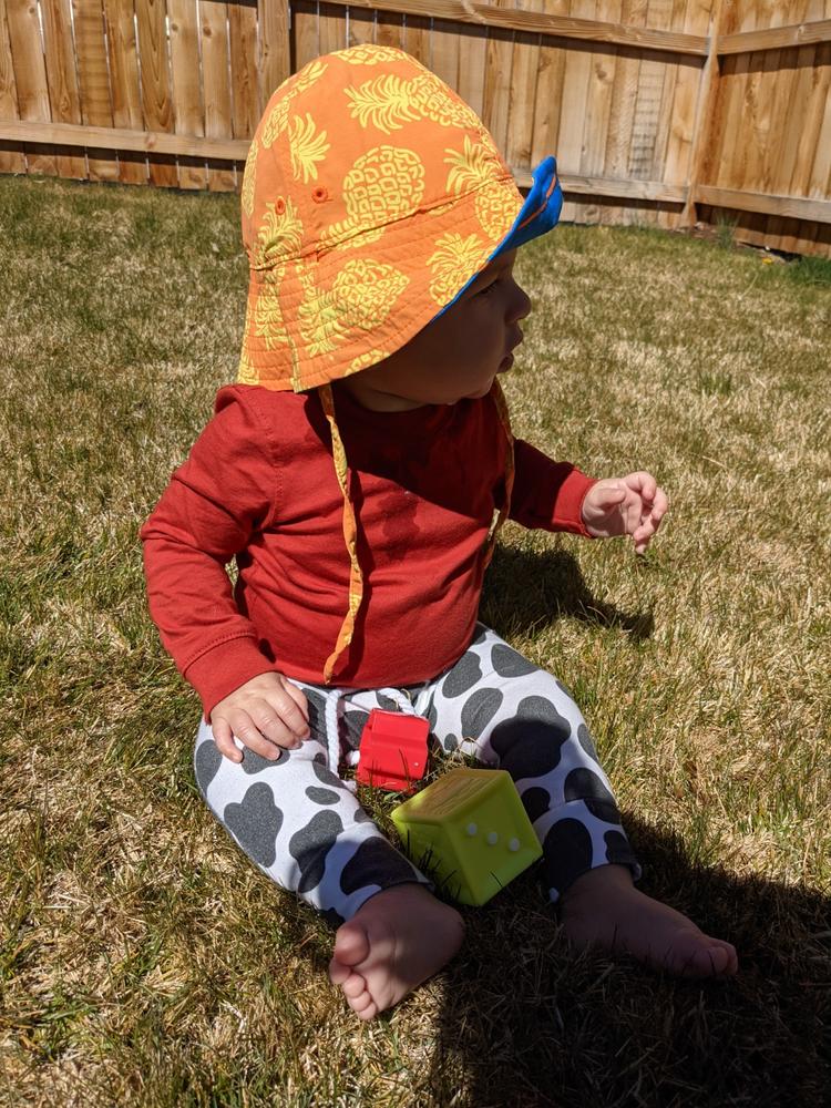 Baby Bucket Hat UPF 50+ Baby Sun Hat Cute Baby Boy Summer Beach Hat Toddler  Bucket Hats for Boys,Style 2,S，G67915 