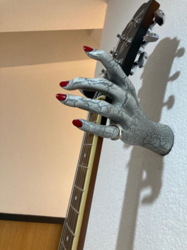 GuitarGrip Hand Shaped Copper Finish Guitar Hanger, Guitar Wall Mount-Left