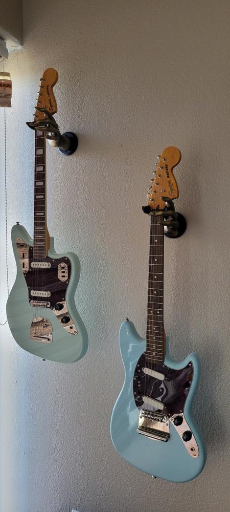 The Valkyrie Gold Finish Guitar Hanger - Left - Customer Photo From Anonymous
