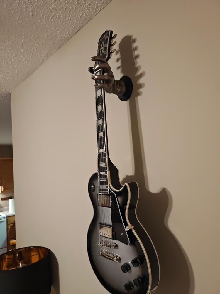 Silver Finish Classic Grip Wall Hanger - Left - Customer Photo From Hayden shores