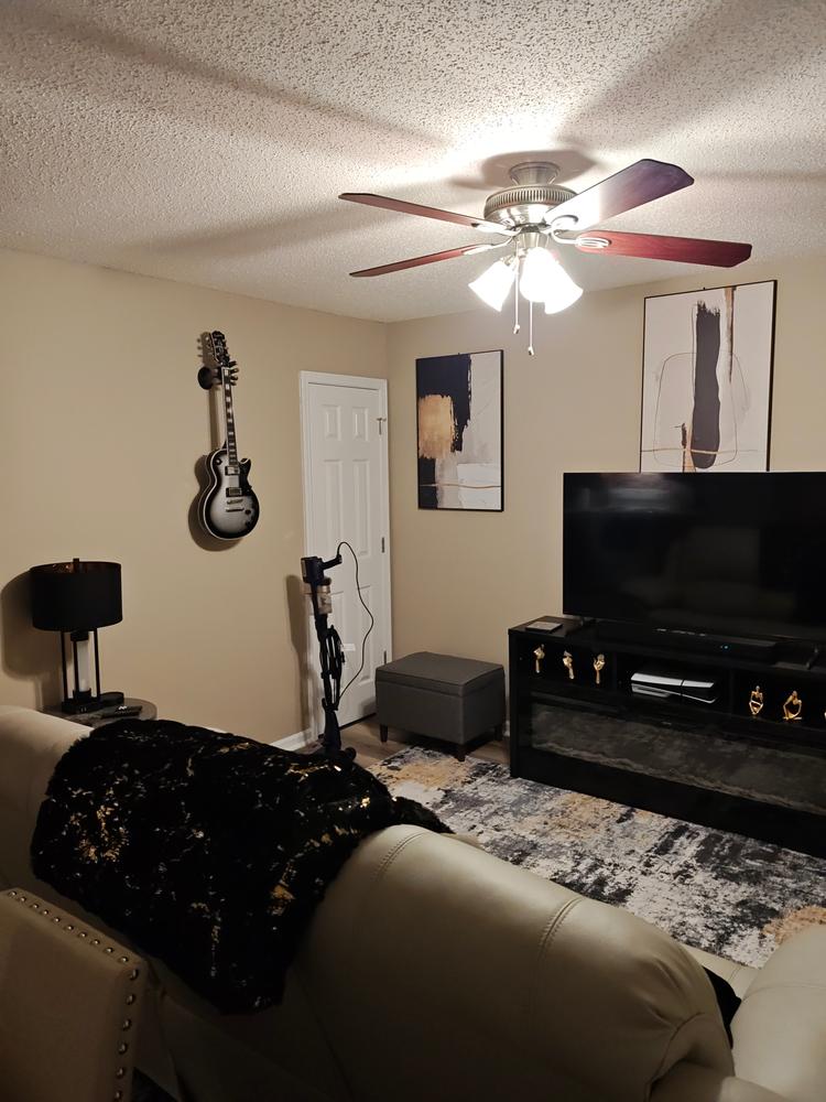 Silver Finish Classic Grip Wall Hanger - Left - Customer Photo From Hayden shores